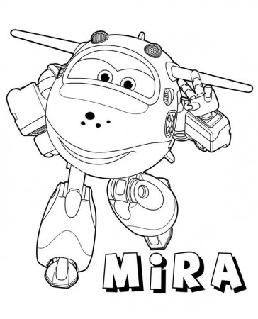 Mira plane coloring pages to download or print for free