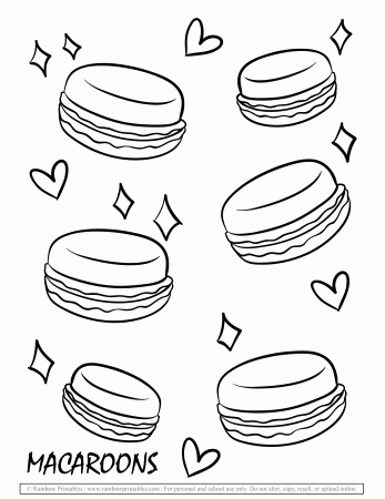 Desserts of The World Coloring Pages for Kids - Rainbow Printables