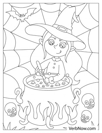 Free WITCHES Coloring Pages & Book for Download (Printable PDF) - VerbNow