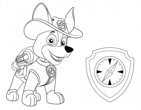 Tracker and Badge Coloring Page - Free Printable Coloring Pages for Kids