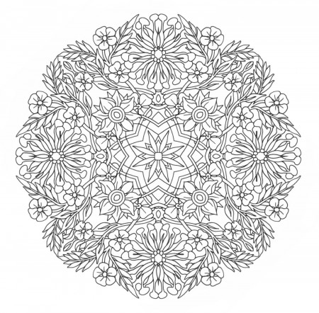 Button Mandala Coloring Page - Coloring Pages For All Ages