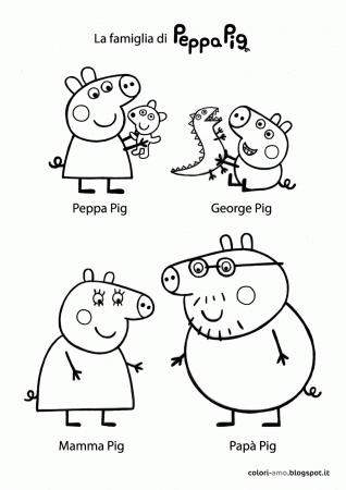 Peppa Pig and Friends Coloring Pages printable #2503 Peppa Pig and ...