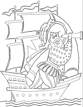 Pirate Coloring Page for Kids - Free Printable Picture