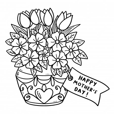 Mothers Day Coloring Pages Images - Free Download on Freepik