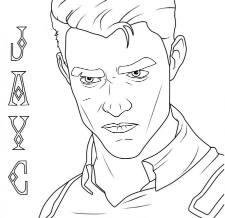 Jayce Arcane Coloring Page - Free Printable Coloring Pages for Kids