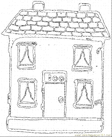 old house coloring page - Clip Art Library