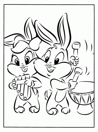 Free Baby Looney Tunes Coloring pages , Play Music looney tunes ...
