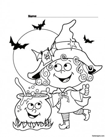 Happy Halloween Witch coloring page | Coloring & Activity Pages ...