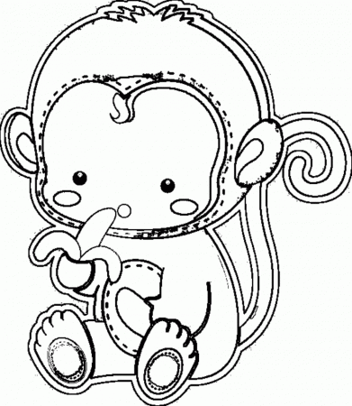 Baby Boy Monkey Coloring Page - Coloring Pages For All Ages