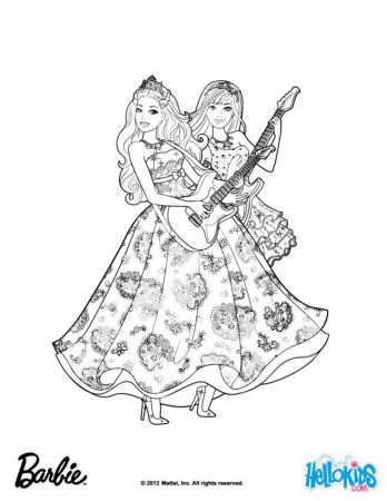 Barbie Popstar Coloring Pages - Coloring