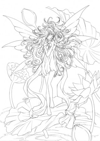 Adult Angel Coloring Page | Coloring Online