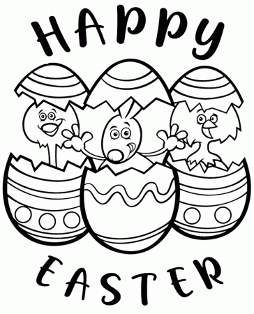 Happy easter coloring page Easter eggs