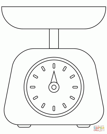 Weighing Scale coloring page | Free Printable Coloring Pages