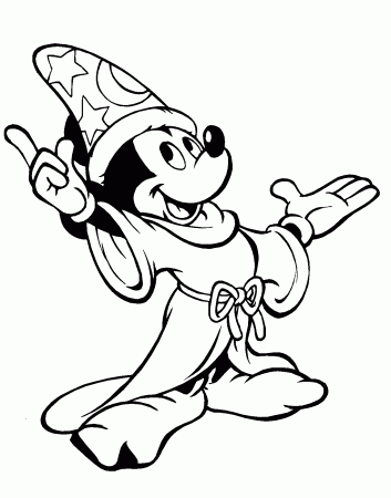 Mickey Fantasia - Mickey Kids Coloring Pages