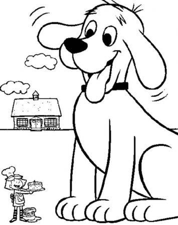 Emily Cooking A Cake For Clifford The Big Red Dog Coloring Page : Coloring  Sun | Dog coloring page, Dog coloring book, Puppy coloring pages