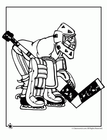 Hockey Goalie Coloring Page | Woo! Jr. Kids Activities : Children's  Publishing