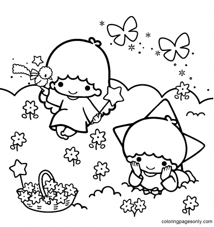 Little Twin Stars Printable Free Coloring Pages - Little Twin Stars  Coloring Pages - Coloring Pages For Kids And Adults