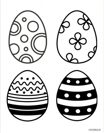 Easter Egg Coloring Pages and FREE Printable Egg Templates ⋆ Love Our Real  Life