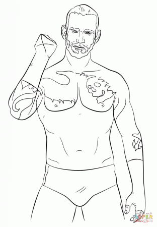 WWE CM Punk coloring page | Free Printable Coloring Pages
