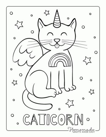 Free Cat Coloring Pages for Kids & Adults