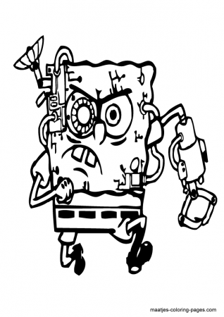 Spongebob SquarePants Coloring Pages Terminator - Get Coloring Pages