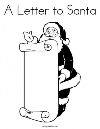 A Letter to Santa Coloring Page - Twisty Noodle