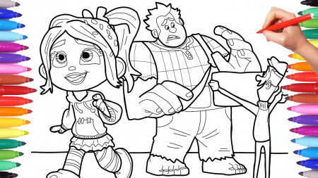 Ralph Breaks the Internet Coloring Pages for Kids, Wreck It Ralph 2 Coloring  Pages - YouTube