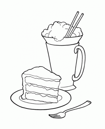 BlueBonkers - Birthday Sweets and Treats Coloring Page ...