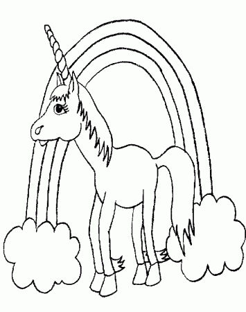 coloring picture of a unicorn - gratis kleurplaat van een eenhoorn