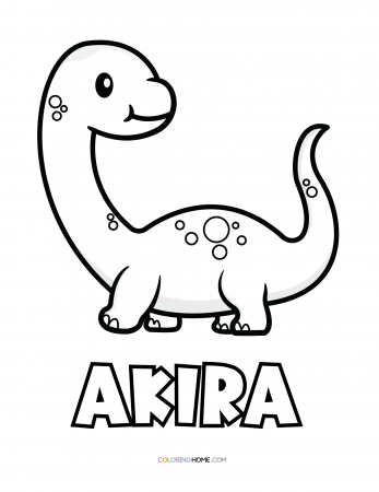 Akira dinosaur coloring page