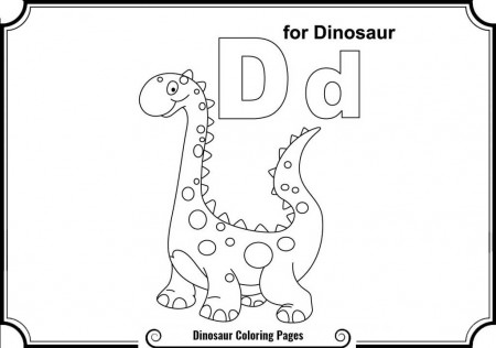 Letter D Dinosaur Coloring Page - Cooloring.com