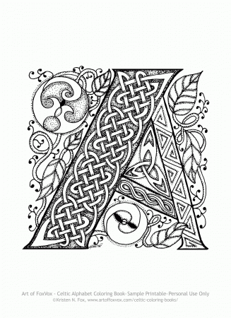 Celtic Letter Coloring Pages - Coloring Pages For All Ages