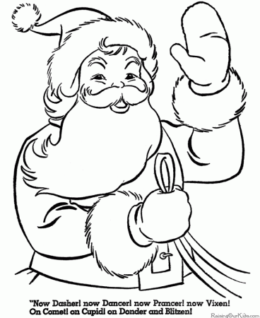 Printable Santa Coloring Pages - Free!