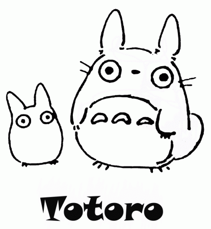 Totoro Coloring - Coloring Pages for Kids and for Adults
