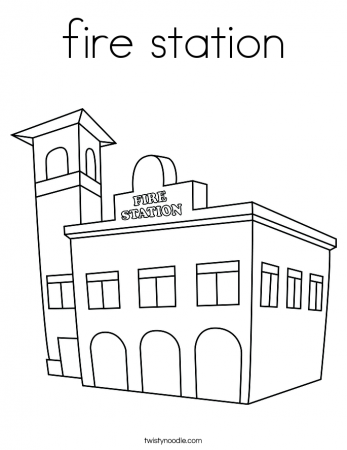 fire station Coloring Page - Twisty Noodle