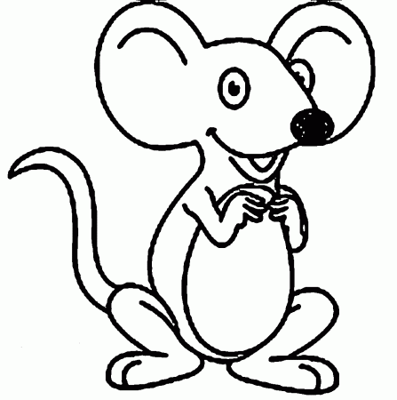 Mouse With Big Ears Coloring Page | Wecoloringpage