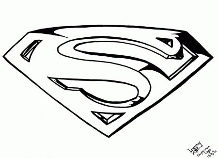 Superman Logo Coloring Pages | Sesiweb.us
