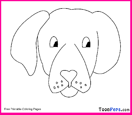 Free Printable Dog Face coloring pages for kids | Preschool ...
