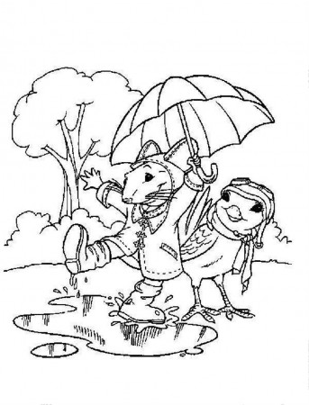 Rainy day coloring pages to download and print for free