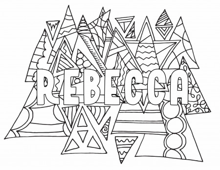 REBECCA - Two Free Printable Coloring Page — Stevie Doodles