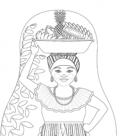 Colombian Misak Coloring Page - Free Printable Coloring Pages for Kids