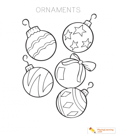 Christmas Ornament Coloring Page 01 | Free Christmas Ornament Coloring Page