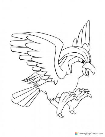 Pokemon - Pidgeot Coloring Page | Coloring Page Central