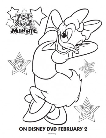 Pop Star Minnie Mouse Printable Coloring Pages & Friends