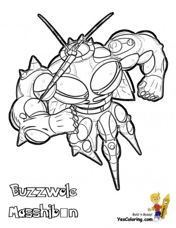 Print Out This Buzzwole Pokemon Coloring Paper 