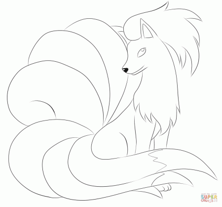 Ninetales coloring page | Free Printable Coloring Pages