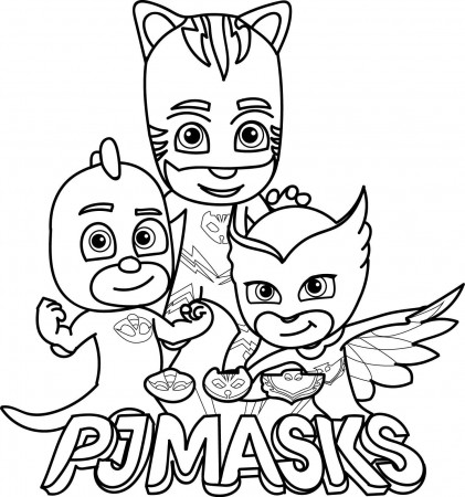 Coloring Pages : Collection Of Pj Masks Coloring Idea Free Mask ...