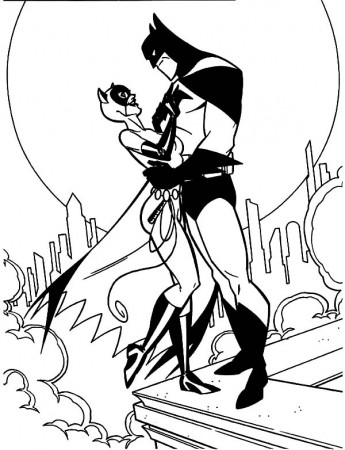 Batman Hug Catwoman Coloring Pages : Best Place to Color