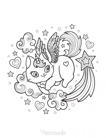 75 Magical Unicorn Coloring Pages for Kids & Adults | Free Printables |  Unicorn coloring pages, Star coloring pages, Coloring pages