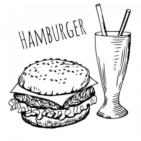 Hamburger Coloring Pages